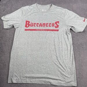 Tampa Bay Buccaneers Shirt Mens Large Gray NFL On Field Dri Fit